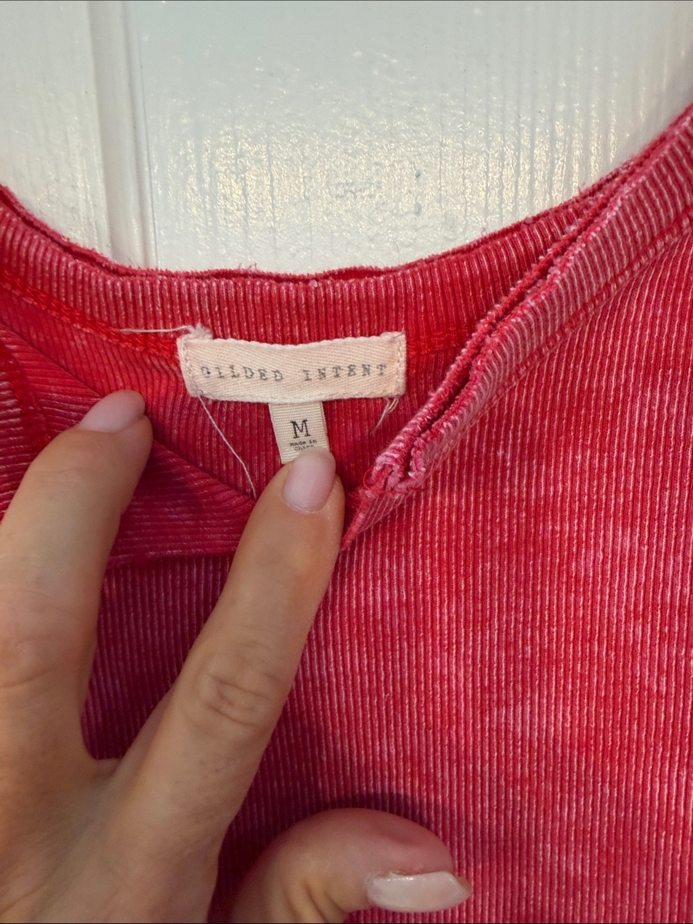 BKE Pink Ribbed Tank Top - Picture 2 of 2